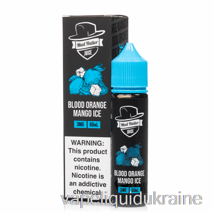 Vape Liquid Ukraine Blood Orange Mango Ice - Mad Hatter - 60mL 0mg